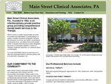 Tablet Screenshot of mainstreetclinical.com